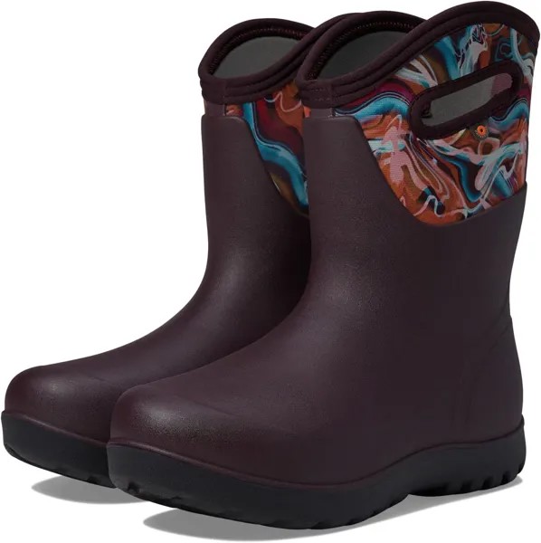 Ботинки Bogs Neo - Classic Mid Glossy Abstract, цвет Burgundy Multi