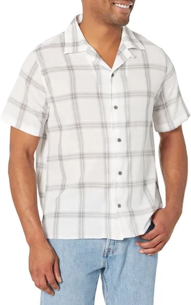 Рубашка John Varvatos Danny Short Sleeve Camp Shirt W706Z2, цвет Seal Grey