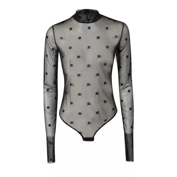 Футболка semi-sheer polka-dot bodysuit Givenchy, черный