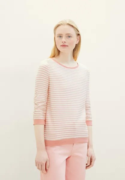 Толстовка TOM TAILOR DENIM, цвет rose white structure stripe