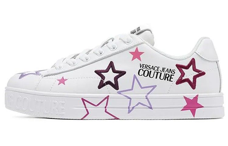 Кроссовки VERSACE JEANS Couture Skateboarding Shoes Women's Low-top White, белый
