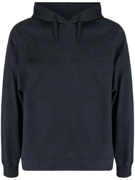 Худи с вышитым логотипом Stone Island, синий