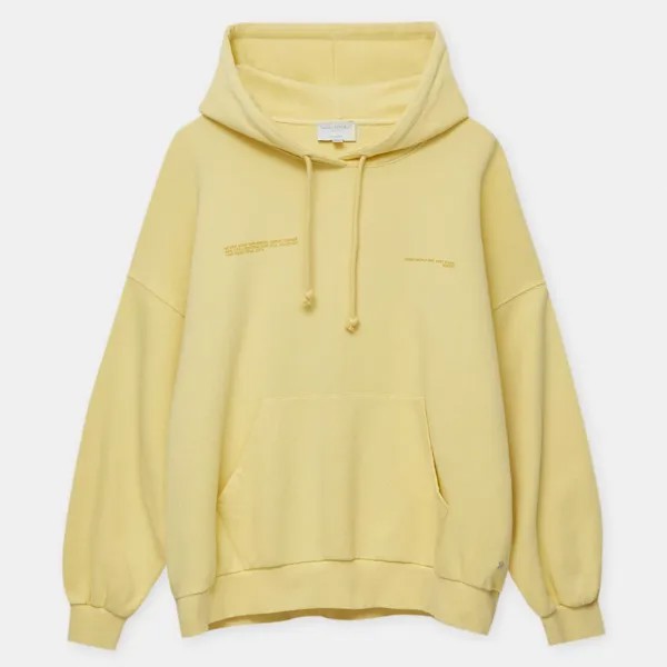 Худи Pull&Bear With Slogan, желтый