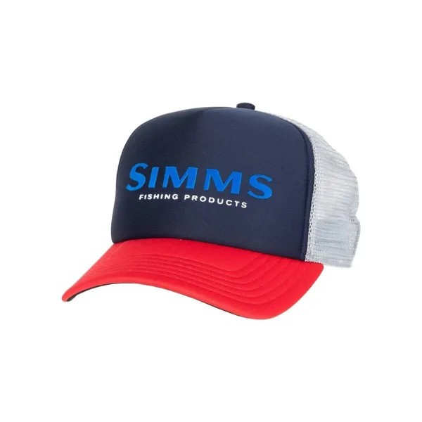 Кепка-кепка Simms Fishing Throwback Trucker — красно-серая и синяя, цвет США — НОВИНКА!