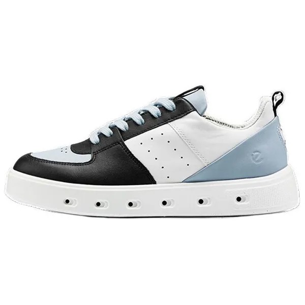 Кроссовки ecco Skateboarding Shoes Women's Low-top Black White Blue, черный