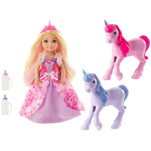 Кукла Barbie Dreamtopia Челси с маленькими единорожками, GJK17