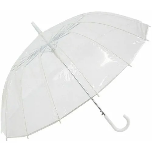 Зонт-трость белый, бесцветный