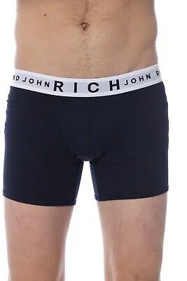 RICH JOHN RICHMOND Нижнее белье, синие хлопковые эластичные брендовые трусы-боксеры, упаковка из 2 шт., размер США XL