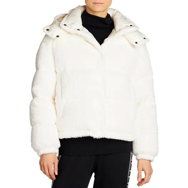 Женская куртка-пуховик из искусственного меха Daos Moncler, слоновая кость