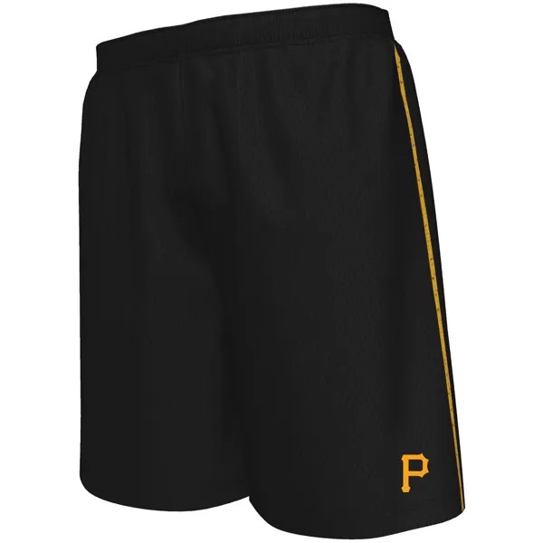 Мужские черные шорты в сетку Pittsburgh Pirates Big & Tall Majestic