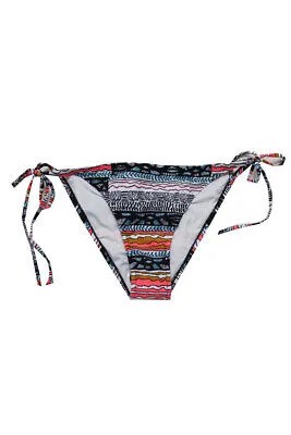 Плавки бикини с короткими рукавами и завязками по бокам Volcom Blue Coral Printed Free Current, размер L