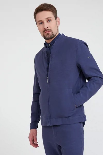 Бомбер мужской Finn Flare S20-21002 синий 3XL