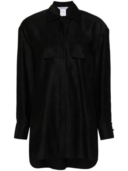 Рубашка с бантом Max Mara, черный