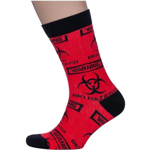 Носки  унисекс HOBBY LINE, 1 пара, классические, размер 36-43, красный
