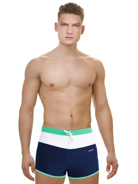 Плавки-шорты Atemi мужские, для бассейна, бирюзово-синие, размер 52