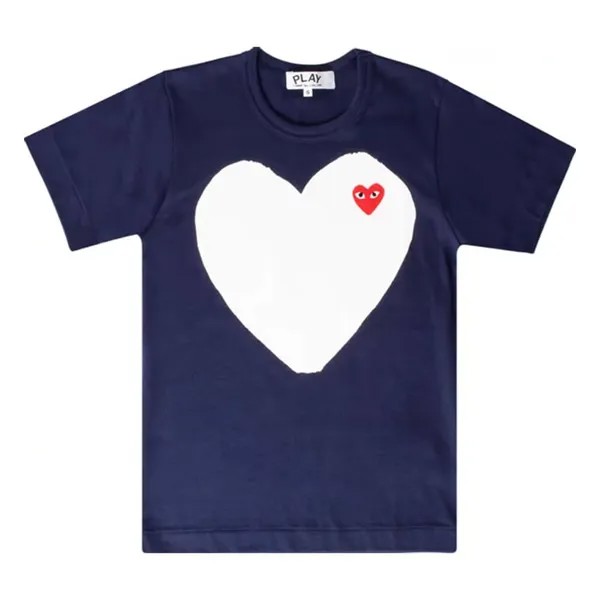 Футболка Comme Des Garçons Play Heart Logo, синий