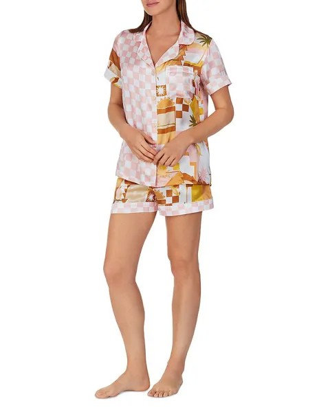 Шелковая короткая пижама, которую можно стирать BedHead Pajamas