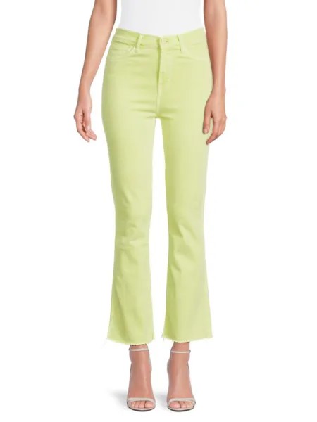 Джинсы Slim Kick с высокой посадкой 7 For All Mankind, цвет Sunny Lime