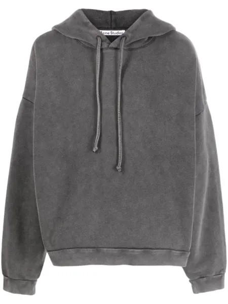 Acne Studios худи с нашивкой-логотипом, серый