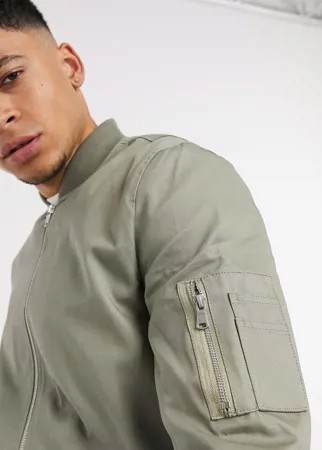Бомбер хаки с карманом MA1 ASOS DESIGN-Зеленый