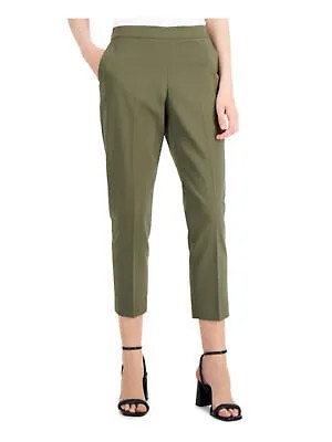 CALVIN KLEIN Женские зеленые укороченные прямые брюки с эластичной спинкой 6