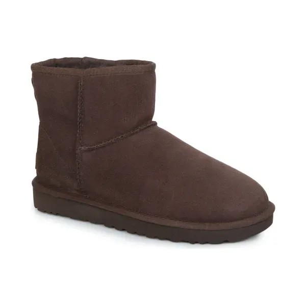 Кожаные зимние ботинки Classic Mini II с добавлением шерсти Ugg, коричневый