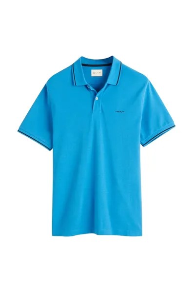 Футболка из пике с воротником Gant, синий