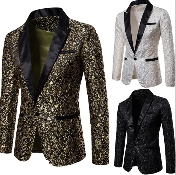 Пиджак мужской жаккардовый, модная одежда, приталенный силуэт, пальто по индивидуальному заказу, европейский стиль