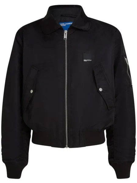 Karl Lagerfeld Jeans бомбер с логотипом, черный