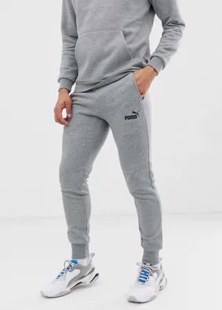 Серые джоггеры скинни Puma Essentials-Серый