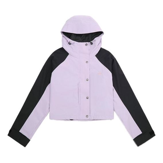 Куртка Levis Colorblock hooded Short Jacket Purple, фиолетовый