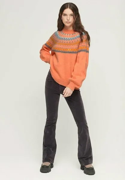 Свитер SLOUCHY PATTERN Superdry, коралловый Fairisle