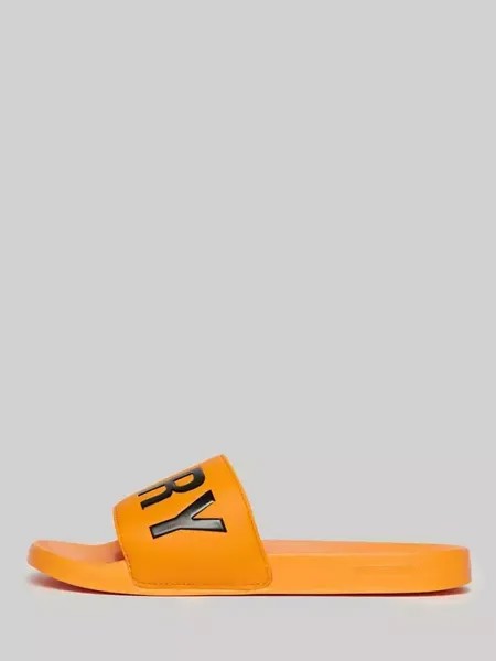 Шлепанцы Superdry Vegan Core Logo Pool, цвет bright/marigold/black