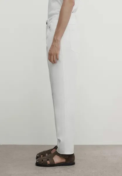 Джинсы Tapered Fit Massimo Dutti, белый