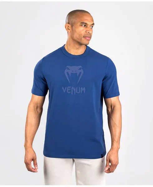 Мужская классическая футболка Venum, цвет Navy blue/navy blue