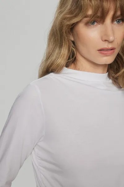 Однотонные футболки со сборками Pedro del Hierro, бежевый