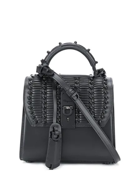 Salvatore Ferragamo сумка Boxyz с верхней ручкой и плетеной вставкой
