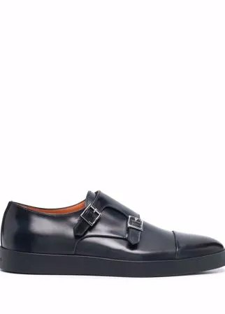 Santoni туфли монки с пряжками