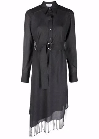 Brunello Cucinelli платье-рубашка с длинными рукавами и поясом