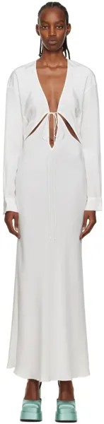 Белое платье-макси Triquetra Christopher Esber