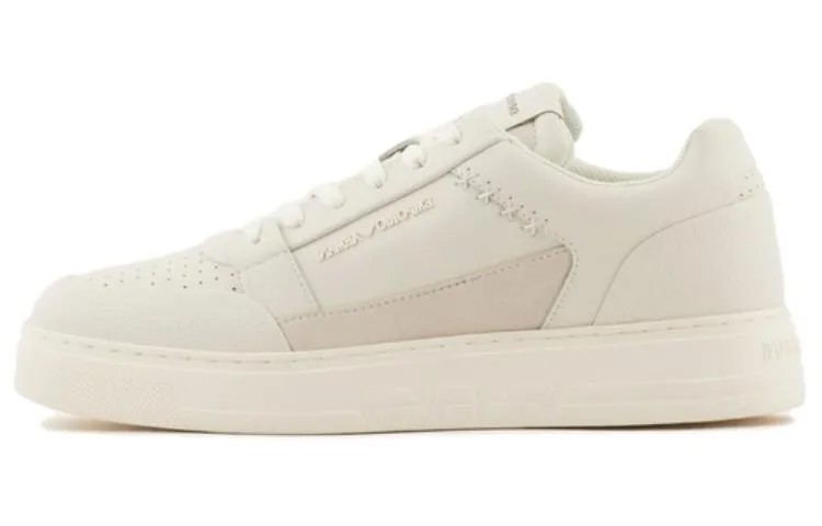 Кроссовки EMPORIO ARMANI ASV Regenerated Leather Low-top Sneakers, бежевый