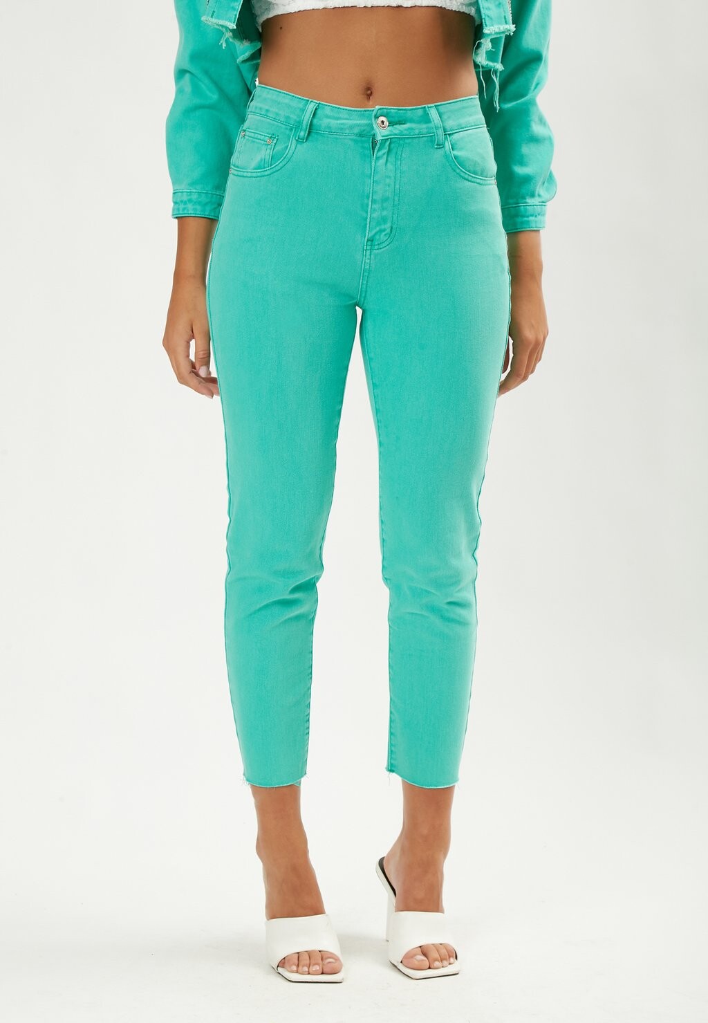 Джинсы Slim Fit COLORED INFLUENCER, цвет aqua