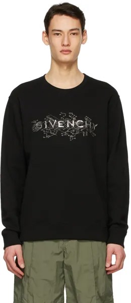 Черная толстовка с логотипом Schematics Givenchy