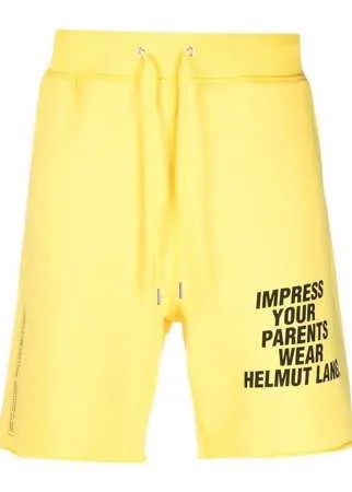 Helmut Lang спортивные шорты с надписью