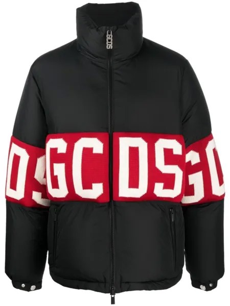 Gcds пуховик с логотипом, черный