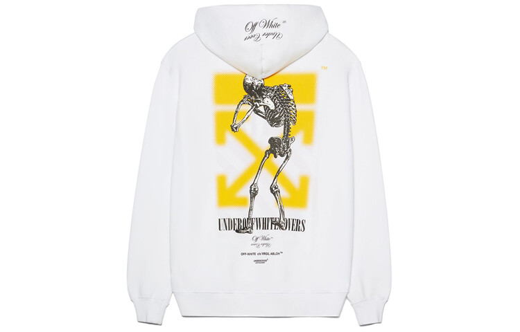 Толстовка с капюшоном X Undercover Skeleton с обратной молнией Off-White, белый
