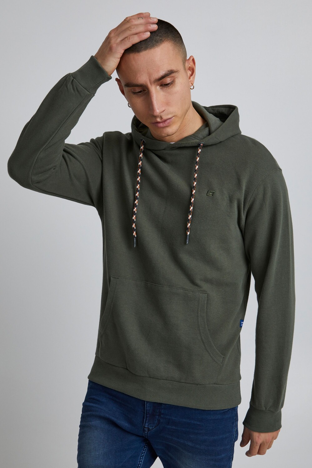 Пуловер BLEND Kapuzensweatshirt, зеленый