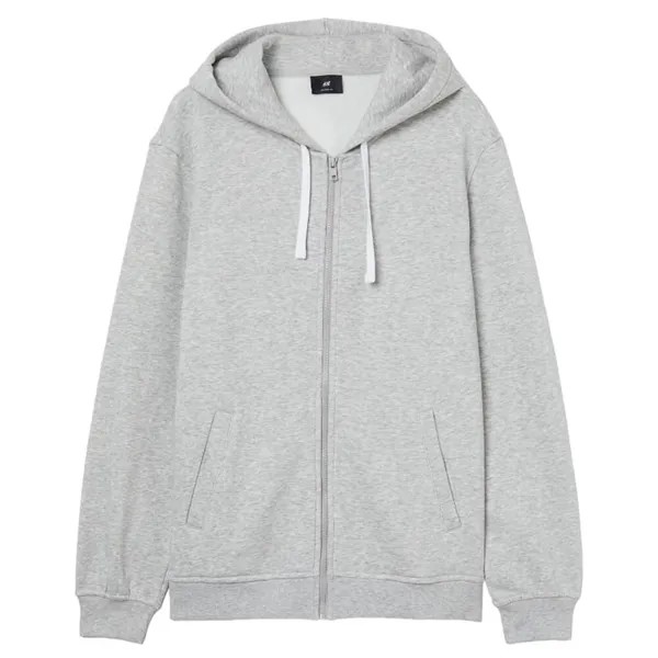 Худи H&M Relaxed Fit Hooded Jacket, серый
