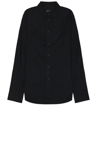 Рубашка Rag & Bone Engineered Oxford, черный