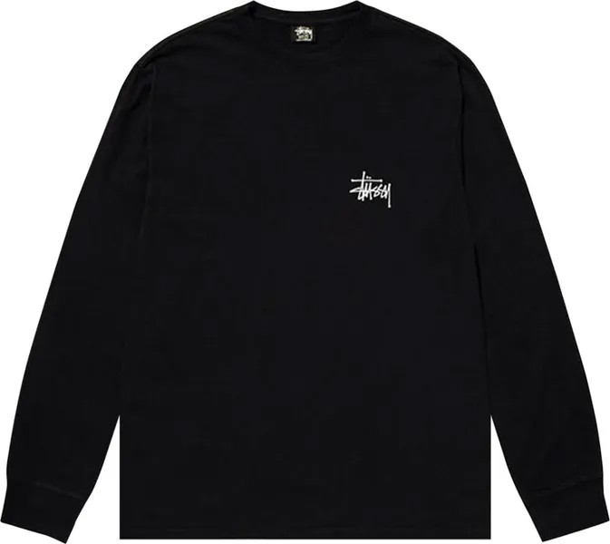 Лонгслив Stussy Basic Long-Sleeve Tee 'Black', черный